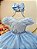 Vestido Infantil Azul Claro Busto Nervura Festas Daminhas - Imagem 2
