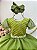 Vestido Infantil Verde Oliva Busto Plissado Daminhas - Imagem 2