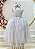 Vestido Infantil Damas de Honra Longo Prata Pérolas - Imagem 8