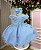 Vestido Azul Bebe Jardim Encantado Festa Infantil - Imagem 5