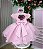 Vestido Rosa Bebe Jardim Encantado Festa Infantil - Imagem 4
