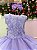 Vestido Jardim das Borboletas Lilas Festa Luxo Viviane - Imagem 7