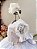 Vestido Infantil Branco Busto Com Renda Bordado Daminhas - Imagem 5