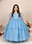 Vestido Azul Bebe Longo Juvenil Festa Luxo Casamento Eva - Imagem 1