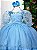 Vestido Azul Bebe Longo Juvenil Festa Luxo Casamento Eva - Imagem 3
