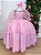 Vestido Rosa Bebe Longo Juvenil Festa Luxo Casamento Eva - Imagem 6