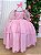 Vestido Rosa Bebe Longo Juvenil Festa Luxo Casamento Eva - Imagem 2