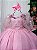 Vestido Rosa Bebe Longo Juvenil Festa Luxo Casamento Eva - Imagem 7