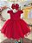 Vestido Infantil Vermelho Luxo com Pérolas Daminhas Festas - Imagem 1