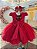 Vestido Infantil Vermelho Luxo com Pérolas Daminhas Festas - Imagem 4