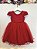 Vestido Infantil Vermelho Luxo com Pérolas Daminhas Festas - Imagem 5