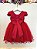 Vestido Infantil Vermelho Luxo com Pérolas Daminhas Festas - Imagem 6