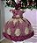 Vestido Jardim Encantado Marsala com Dourado Festa Infantil Marcelina - Imagem 1