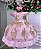 Vestido Jardim Encantado Rosa Bebe com Dourado Festa Infantil Marcelina - Imagem 1