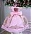 Vestido Jardim Encantado Rosa Bebe com Dourado Festa Infantil Marcelina - Imagem 4