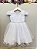 Vestido Infantil Branco Luxo com Pérolas Daminhas Festas - Imagem 5