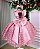 Vestido Rose Infantil Festa Luxo Poa Penelope - Imagem 8