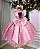 Vestido Rose Infantil Festa Luxo Poa Penelope - Imagem 5