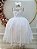 Vestido Infantil Longo Branco com Renda Casamento Festas - Imagem 2