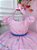 Vestido Infantil Rosa Circo Com Estrelas Festas - Imagem 3