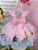 Vestido Infantil Rosa Circo Com Estrelas Festas - Imagem 5