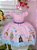 Vestido Infantil Rosa Circo Com Estrelas Festas - Imagem 2