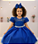 Vestido Infantil Azul Royal Festa Tule Glitter - Imagem 1