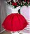 Vestido Infantil Vermelho Midi Festa Luxo - Imagem 5