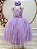 Vestido Infantil Lilás Longo Renda Formatura Daminha - Imagem 2