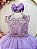 Vestido Infantil Lilás Longo Renda Formatura Daminha - Imagem 3