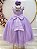 Vestido Infantil Lilás Longo Renda Formatura Daminha - Imagem 5