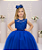 Vestido Infantil Azul Royal Longo Renda Formatura Daminha - Imagem 1
