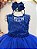 Vestido Infantil Azul Royal Longo Renda Formatura Daminha - Imagem 3