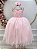 Vestido Infantil Rosa Claro Longo Renda Formatura Daminha - Imagem 2