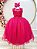 Vestido Infantil Pink Longo Renda Formatura Daminha - Imagem 1