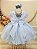 Vestido Infantil Azul Claro Festa Tule Glitter - Imagem 5