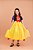 Vestido Infantil Princesa Branca de Neve Longo Com Capa - Imagem 8