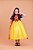 Vestido Infantil Princesa Branca de Neve Longo Com Capa - Imagem 12