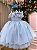 Vestido Infantil Azul Bebe Midi Festa Luxo Lese Formatura - Imagem 3