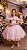 Vestido Infantil Rosa Bebe Midi Festa Luxo Lese Formatura - Imagem 1