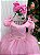Vestido Formatura Longo Rosa Chiclete Glitter Diamante - Imagem 2