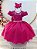 Vestido Infantil Pink Tule Bordado com Glitter Daminhas - Imagem 1