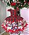 Vestido Intantil Natalino Ursinho Xadrez Vermelho Natal - Imagem 7