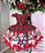Vestido Intantil Natalino Ursinho Xadrez Vermelho Natal - Imagem 2