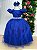 Vestido Infantil Formatura Azul Royal Longo Glitter Dama - Imagem 6
