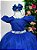 Vestido Infantil Formatura Azul Royal Longo Glitter Dama - Imagem 3