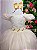 Vestido Infantil Formatura Bege Off White Longo Glitter Dama - Imagem 7