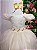 Vestido Infantil Formatura Bege Off White Longo Glitter Dama - Imagem 3