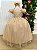 Vestido Infantil Formatura Dourado Longo Glitter Dama - Imagem 2
