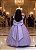 Vestido Infantil Formatura Lilás Longo Glitter Dama - Imagem 6